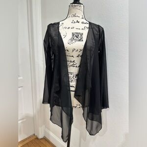 Elegant Black Sheer Women's Top